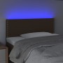 Cabecero con LED de tela marrón oscuro 100x5x78/88 cm de vidaXL, Cabeceros y pies de cama - Ref: Foro24-3121465, Precio: 44,6...