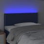 Blue fabric headboard with LED 80x5x78/88 cm by vidaXL, Headboards and footboards - Ref: Foro24-3121452, Price: 47,99 €, Disc...