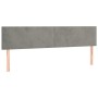 Cabecero con LED de terciopelo gris claro 180x5x78/88 cm de vidaXL, Cabeceros y pies de cama - Ref: Foro24-3121392, Precio: 7...