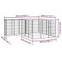 Dog cage 18 panels, black powder-coated steel, 50x100 cm by vidaXL, Dog kennels and fences - Ref: Foro24-3115950, Price: 242,...