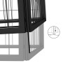 Dog cage 38 panels black powder coated steel 50x100 cm by vidaXL, Dog kennels and fences - Ref: Foro24-3115955, Price: 494,56...