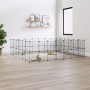 Pet cage with 52 panels, black steel door, 35x35 cm. by vidaXL, Cages and habitats for small animals - Ref: Foro24-3114047, P...