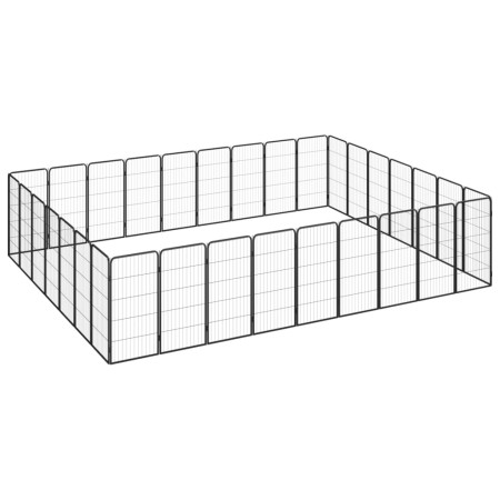 Dog cage 32 panels black powder coated steel 50x100 cm by vidaXL, Dog kennels and fences - Ref: Foro24-3115964, Price: 452,41...