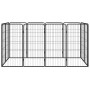 Dog cage 12 panels powder-coated black steel 50x100 cm by vidaXL, Dog kennels and fences - Ref: Foro24-3115959, Price: 173,94...