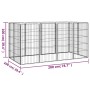 Dog cage 12 panels powder-coated black steel 50x100 cm by vidaXL, Dog kennels and fences - Ref: Foro24-3115959, Price: 173,94...