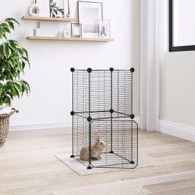 8-panel pet cage with black steel door 35x35cm by vidaXL, Cages and habitats for small animals - Ref: Foro24-3114035, Price: ...