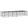 Pet cage with 28 panels black steel door 35x35 cm by vidaXL, Cages and habitats for small animals - Ref: Foro24-3114059, Pric...