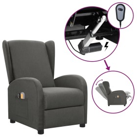 Sillón de masaje eléctrico tela gris oscuro de vidaXL, Sillones de masaje eléctricos - Ref: Foro24-3098938, Precio: 267,99 €,...