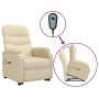 Liftable cream fabric massage chair by vidaXL, Electric massage chairs - Ref: Foro24-3120395, Price: 324,99 €, Discount: %