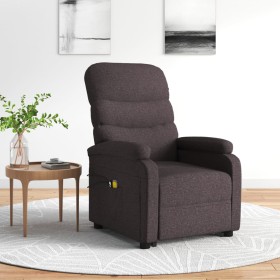 Silla de masaje elevable de tela marrón oscuro de vidaXL, Sillones de masaje eléctricos - Ref: Foro24-3120391, Precio: 392,99...