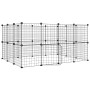 Pet cage with 28 panels black steel door 35x35 cm by vidaXL, Cages and habitats for small animals - Ref: Foro24-3114038, Pric...