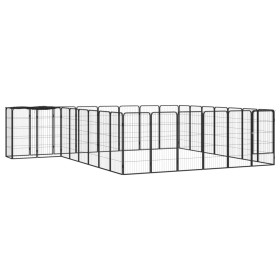 Dog cage 30 panels black powder coated steel 50x100cm by vidaXL, Dog kennels and fences - Ref: Foro24-3115953, Price: 392,96 ...