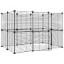 Pet cage with 20 panels black steel door 35x35 cm by vidaXL, Cages and habitats for small animals - Ref: Foro24-3114043, Pric...