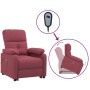 Sillón de masaje elevable tela rojo tinto de vidaXL, Sillones de masaje eléctricos - Ref: Foro24-3120373, Precio: 281,98 €, D...