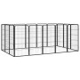 Dog cage 16 panels black powder coated steel 50x100 cm by vidaXL, Dog kennels and fences - Ref: Foro24-3115960, Price: 216,81...