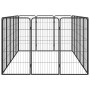 Dog cage 16 panels black powder coated steel 50x100 cm by vidaXL, Dog kennels and fences - Ref: Foro24-3115960, Price: 216,81...