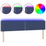 Cabecero con LED de tela azul 200x5x78/88 cm de vidaXL, Cabeceros y pies de cama - Ref: Foro24-3121500, Precio: 66,37 €, Desc...