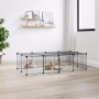 Pet cage with 20 panels, black steel door, 35x35 cm. by vidaXL, Cages and habitats for small animals - Ref: Foro24-3114058, P...