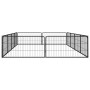 Dog cage 12 panels black powder coated steel 100x50 cm by vidaXL, Dog kennels and fences - Ref: Foro24-3115968, Price: 165,62...