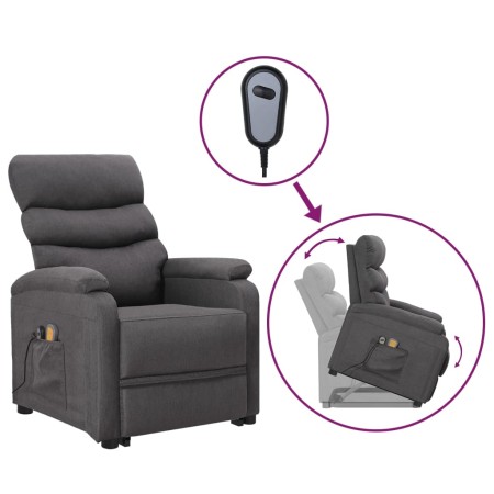 Sillón de masaje elevable tela gris oscuro de vidaXL, Sillones de masaje eléctricos - Ref: Foro24-3120387, Precio: 337,06 €, ...