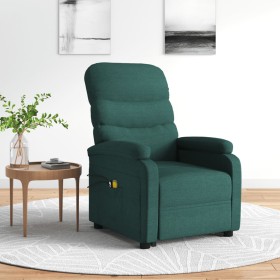 Sillón de masaje elevable tela verde oscuro de vidaXL, Sillones de masaje eléctricos - Ref: Foro24-3120392, Precio: 391,99 €,...