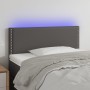 Headboard with LED gray synthetic leather 100x5x78/88 cm by vidaXL, Headboards and footboards - Ref: Foro24-3121560, Price: 4...