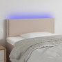 Cabecero con LED cuero sintético color capuchino 90x5x78/88 cm de vidaXL, Cabeceros y pies de cama - Ref: Foro24-3121555, Pre...