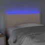 Cabecero con LED cuero sintético color capuchino 90x5x78/88 cm de vidaXL, Cabeceros y pies de cama - Ref: Foro24-3121555, Pre...