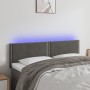 Dark gray velvet headboard with LED 144x5x78/88 cm by vidaXL, Headboards and footboards - Ref: Foro24-3121521, Price: 58,49 €...