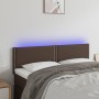 Headboard with LED brown synthetic leather 144x5x78/88 cm by vidaXL, Headboards and footboards - Ref: Foro24-3121565, Price: ...