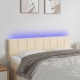 Cabecero con LED de tela color crema 144x5x78/88 cm de vidaXL, Cabeceros y pies de cama - Ref: Foro24-3121615, Precio: 63,73 ...