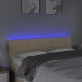 Cabecero con LED de tela color crema 144x5x78/88 cm de vidaXL, Cabeceros y pies de cama - Ref: Foro24-3121615, Precio: 63,73 ...