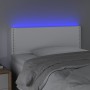 Cabecero con LED cuero sintético blanco 80x5x78/88 cm de vidaXL, Cabeceros y pies de cama - Ref: Foro24-3121545, Precio: 49,8...