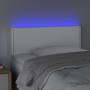 Cabecero con LED cuero sintético blanco 90x5x78/88 cm de vidaXL, Cabeceros y pies de cama - Ref: Foro24-3121551, Precio: 44,0...