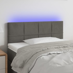 Dunkelgraues Samtkopfteil mit LED 100x5x78/88 cm von vidaXL, Kopf- und Fußteile - Ref: Foro24-3121655, Preis: 55,99 €, Rabatt: %