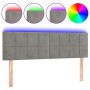 Light gray velvet headboard with LED 144x5x78/88 cm by vidaXL, Headboards and footboards - Ref: Foro24-3121660, Price: 62,71 ...