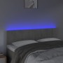 Hellgraues Samtkopfteil mit LED 144x5x78/88 cm von vidaXL, Kopf- und Fußteile - Ref: Foro24-3121660, Preis: 62,71 €, Rabatt: %