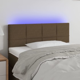 Cabecero con LED de tela marrón oscuro 90x5x78/88 cm de vidaXL, Cabeceros y pies de cama - Ref: Foro24-3121597, Precio: 42,30...