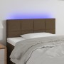 Headboard with LED in dark brown fabric 90x5x78/88 cm by vidaXL, Headboards and footboards - Ref: Foro24-3121597, Price: 42,3...