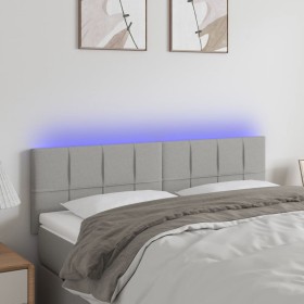 Light gray fabric headboard with LED 144x5x78/88 cm by vidaXL, Headboards and footboards - Ref: Foro24-3121610, Price: 67,37 ...