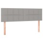 Light gray fabric headboard with LED 144x5x78/88 cm by vidaXL, Headboards and footboards - Ref: Foro24-3121610, Price: 66,22 ...