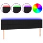 Black fabric headboard with LED 160x5x78/88 cm by vidaXL, Headboards and footboards - Ref: Foro24-3121620, Price: 71,24 €, Di...