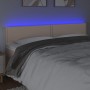 Cabecero con LED cuero sintético color capuchino 200x5x78/88 cm de vidaXL, Cabeceros y pies de cama - Ref: Foro24-3121585, Pr...