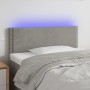 Cabecero con LED de terciopelo gris claro 90x5x78/88 cm de vidaXL, Cabeceros y pies de cama - Ref: Foro24-3121508, Precio: 51...