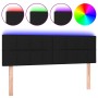 Black fabric headboard with LED 144x5x78/88 cm by vidaXL, Headboards and footboards - Ref: Foro24-3121612, Price: 63,94 €, Di...