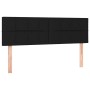 Black fabric headboard with LED 144x5x78/88 cm by vidaXL, Headboards and footboards - Ref: Foro24-3121612, Price: 63,94 €, Di...