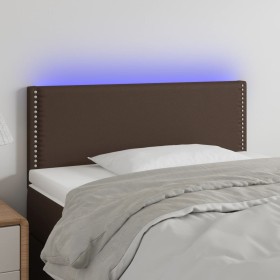 Cabecero con LED cuero sintético marrón 90x5x78/88 cm de vidaXL, Cabeceros y pies de cama - Ref: Foro24-3121553, Precio: 43,9...