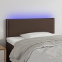 Cabecero con LED cuero sintético marrón 90x5x78/88 cm de vidaXL, Cabeceros y pies de cama - Ref: Foro24-3121553, Precio: 43,8...