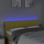 Headboard with LED in green fabric 144x5x78/88 cm by vidaXL, Headboards and footboards - Ref: Foro24-3121617, Price: 57,99 €,...