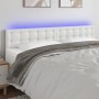 Cabecero con LED cuero sintético blanco 200x5x78/88 cm de vidaXL, Cabeceros y pies de cama - Ref: Foro24-3121721, Precio: 80,...